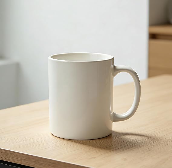 Matte White Coffee Mugs, Ceramic Mugs with Handles for Coffee Tea Latte Hot Cocoa, Ideal for Home Office Work Daily Use