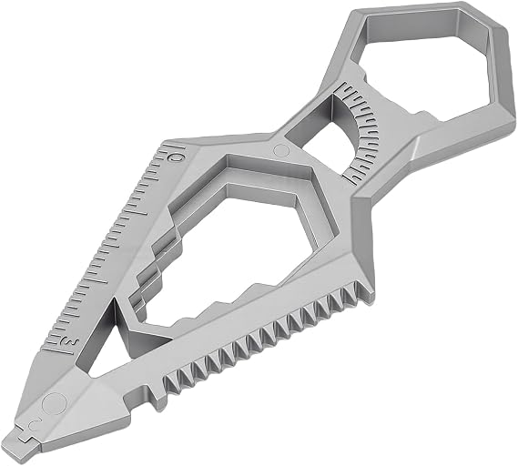 Portable Keychain Tool Compact Alloy Steel Multi Tool for Camping Hiking Outdoors 1 Pack