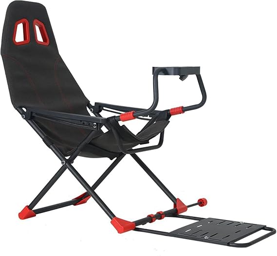 Adjustable Racing Simulator Cockpit with Ergonomic Foldable Seat – Compatible with Xbox, PS4 & PC