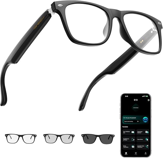 AI Smart Glasses for Men and Women, Bluetooth Translation Glasses