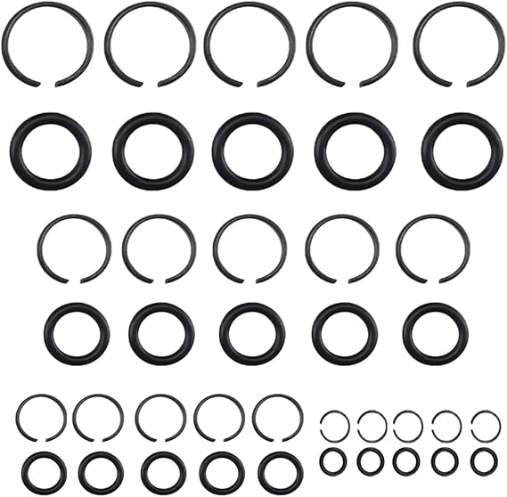 5 Sets Pneumatic Wrench Socket Retainer Rings with O-Rings for 1/2" 3/8" 3/4" 1" Air Tools Metal Clip Kit(1/2)