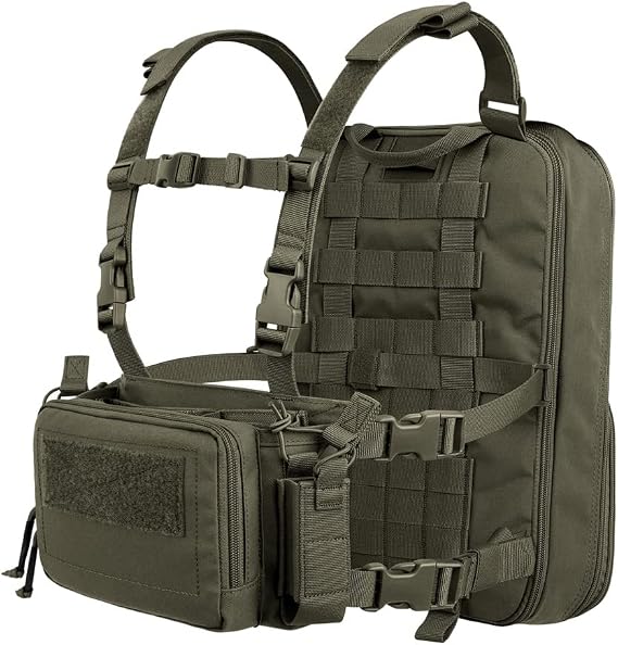 KRYDEX Tactical Expandable Backpack Molle and Tactical Chest Rig Combo RG