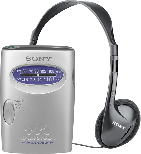 Sony SRF59SILVER AM/FM Walkman Stereo Radio