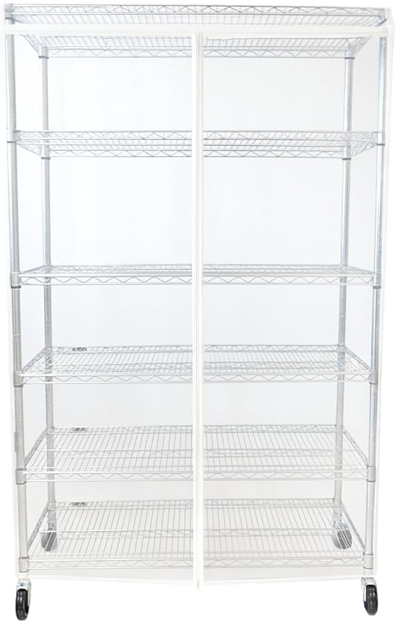 Formosa Covers Premium All Clear Wire Shelf Cover - Heavy-Duty Storage Solution for Wire Shelving Rack (36Wx18Dx72H) - Waterproof PVC, Multi Zipper - Keep Your Space Clean and Organized
