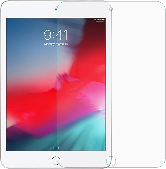 Microsonic Apple iPad Mini 5 7.9'' 2019 (A2133-A2124-A2125-A2126) Temperli Cam Ekran Koruyucu [iPad Mini 5 ile Uyumlu Ekran Koruyucu - Şeffaf]