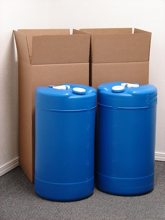 15 Gallon Emergency Water Storage Drum, 2 Pack, Blue - New! - Boxed!