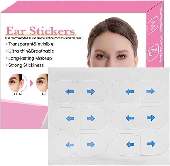 Ear Stickers - Discreet Ear Fixing Stickers, Waterproof Corrector Sticker for Adults, Cosmetic Corrector, Invisible Tape Patches