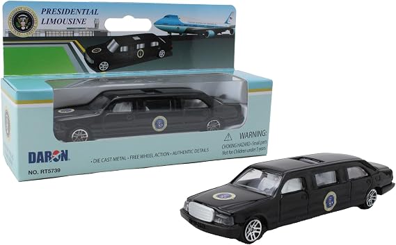 Presidential Limousine Die-Cast Metal Vehicle, Collectible Toy Car