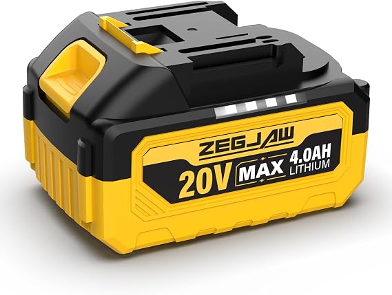 ZEGJAW 20V 1-Pack 4.0Ah Lithium Battery for Garden Cordless Power Tools