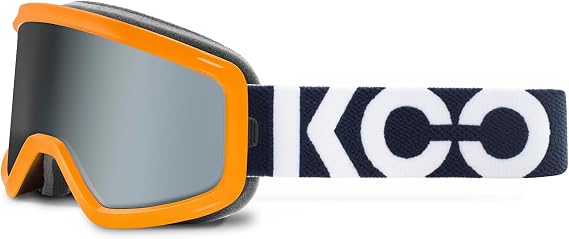 KOO Eclipse スノーゴーグル、円筒形の曇り止めスキー&スノーボードゴーグル、100%UVアイウェア保護 男女兼用