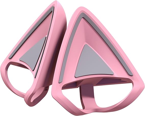 Razer Kitty Ears V2 – Universal Fit Clip-On Kitty Ears kulaklıklar için (Clip-On Kitty Ears, çok yönlü, ayarlanabilir bantlar, 26 g hafif birinci sınıf silikon) Pembe