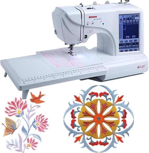 Automatic Embroidery and Sewing Machine with LCD Touch Screen, Computerized for Home Clothing and Bedding, Features Automatic Needle Threader and 4" X 9.2" Embroidery Area
