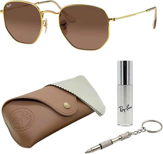 Ray-Ban RB3548N HEXAGONAL FLAT LENSES Sunglasses w/Official Eyewear Kit