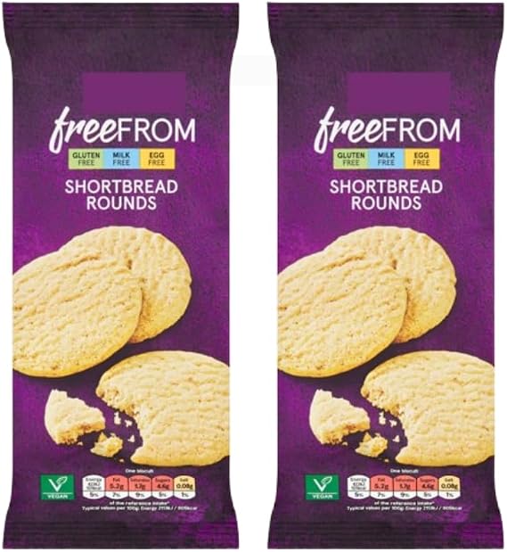 Shortbread Biscuit, Pack of 2, 160g, Gluten Free, Milk Free, Egg Free, Vegan