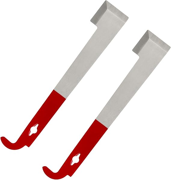 Stainless Frame Lifter and Scraper J Hook Tool Hive Tool Hook Pry Bar Beekeeping Equipment (J Shaped: 11 inch)
