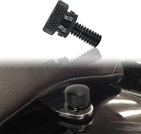 Harley Davidson Motorcycle Modification Parts - Steel Seat Screw, Aluminum Alloy Screw (Black)