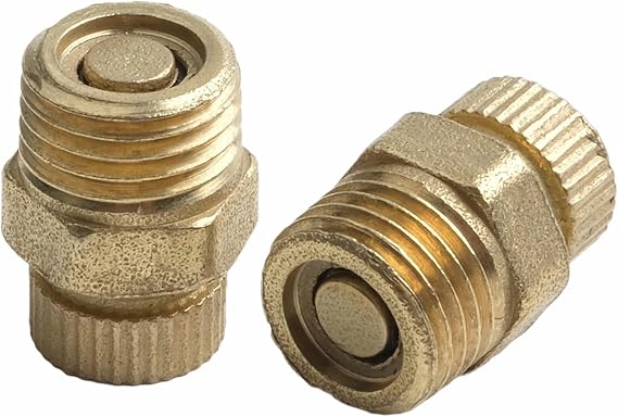 4PCS Air Compressor Drain Valve Screw Copper Brass Silent Small Air Pump Accessories Thread Connecting Water Release Tool for Screw Compressors Tank Maintenance