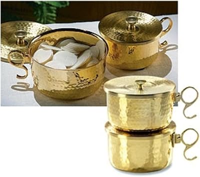 1000 Host Brass Stacking Ciborium with Lid