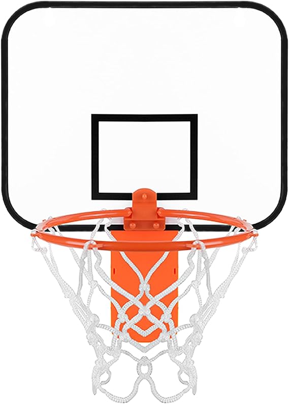 Trash Can Basketball Hoop, Mini Basketball Hoop for Wall Door Garbage Bin for Office Bedroom Bathroom Home, Portable Indoor Stress Relief Game, Sports Decor, Basketball Gift for All Ages