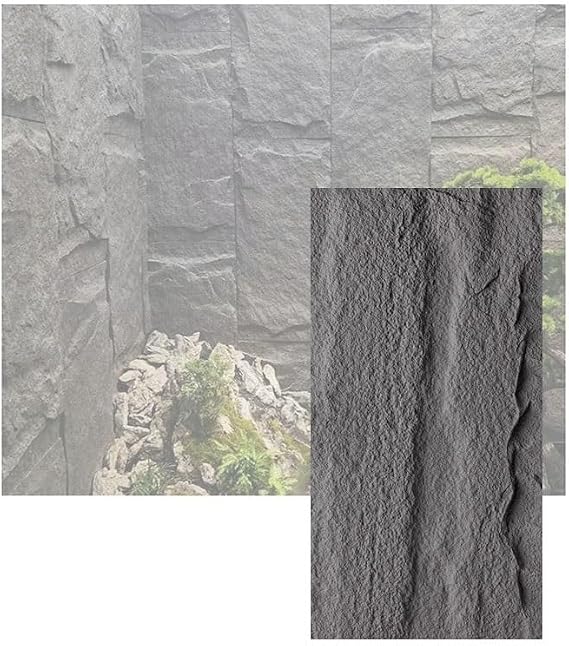 3D PU Stone Wall Panels for Interior Decor, Faux Stone Accent Tiles, Water Proof Lightweight 3D Wall Design for Mall Hotel(Gray-A,0.6x1.2m/23.6x47.2in/2pcs)