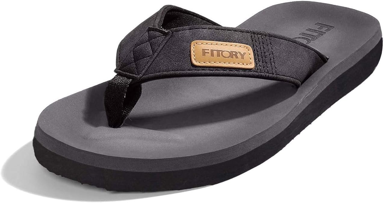 FITORY Men's Flip-Flops, Thongs Sandals Comfort Slippers for Beach