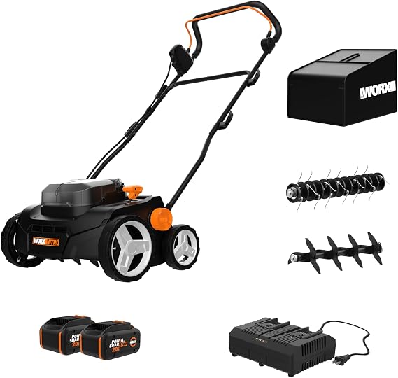 Worx Cordless Lawn Dethatcher 40V 14" 2-in-1, WG855