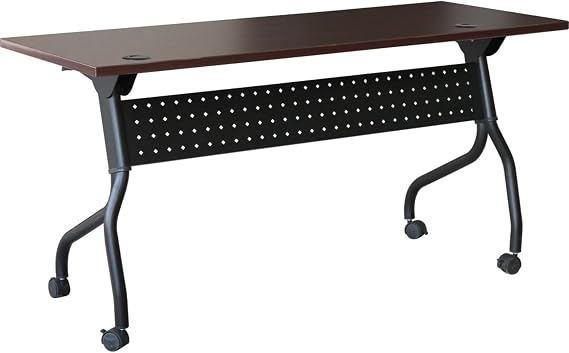 Lorell Mahogany Flip Top Training Table