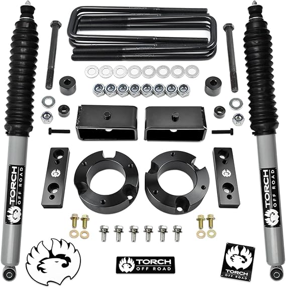 TORCH 3" Lift Kit w/Rear Shocks for 2005-2023 Toyota Tacoma 4WD TRD SR5