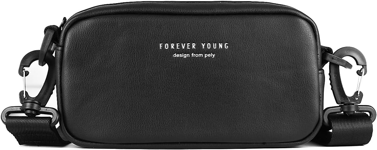 Small Crossbody Bags for Women, PU Cell Phone Purses with Crossbody Strap, Cell Phone Purse Crossbody Phone Bag (black)