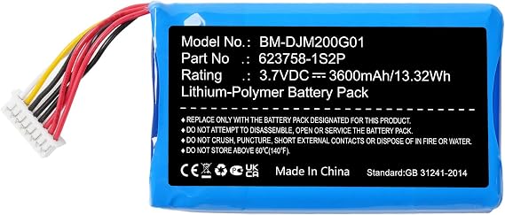 3.8V 623758-1S2P Battery Replacement for DJI Mavic 2 Pro Remote Control