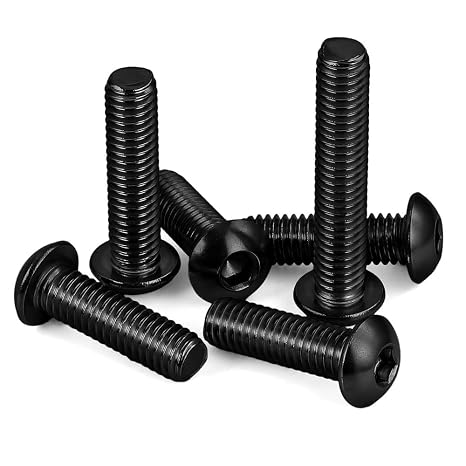 M4x10 mm Bombe Baş İmbus Siyah Civata (DIN 7380) x 20 Adet (rf155)