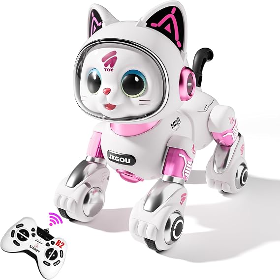 Remote Control Robot Cat Toy for Girls & Boys Age 8+, Interactive