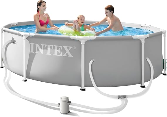 INTEX 26701EP 10' X 30" Prism Frame Premium Ground Swimming Pool Set with Filter Pump
