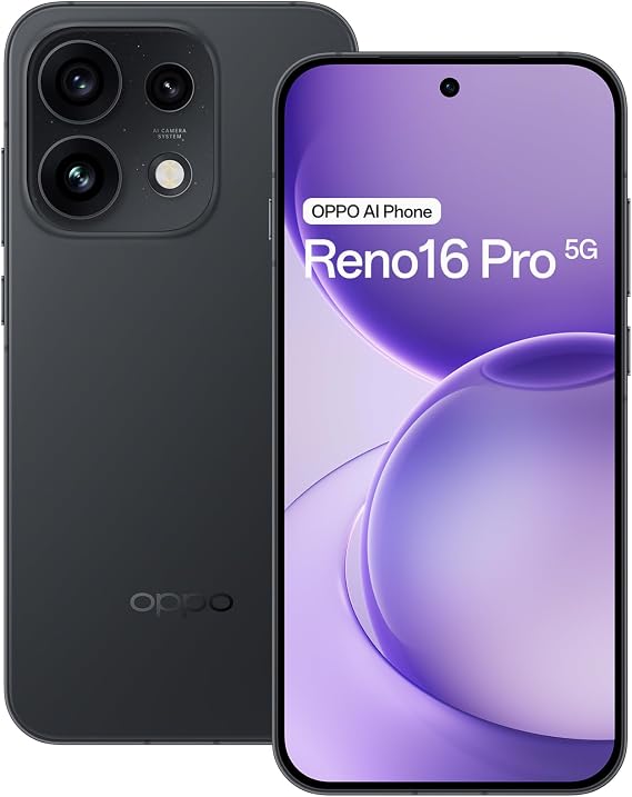 OPPO Reno16 Pro 5G, 200MP, 6.32" 144Hz, 6000mAh, 12+512GB, Starlight Black
