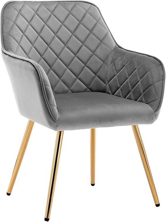 DUHOME Velvet Accent Chair with Gold Legs