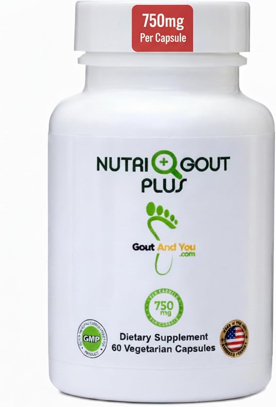 Gout and You NutriGout Plus Uric Acid Support, 750 mg, 60 Capsules