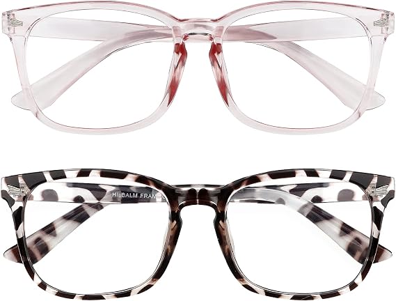 2 Pack Blue Light Glasses for Women and Men - Computer Glasses