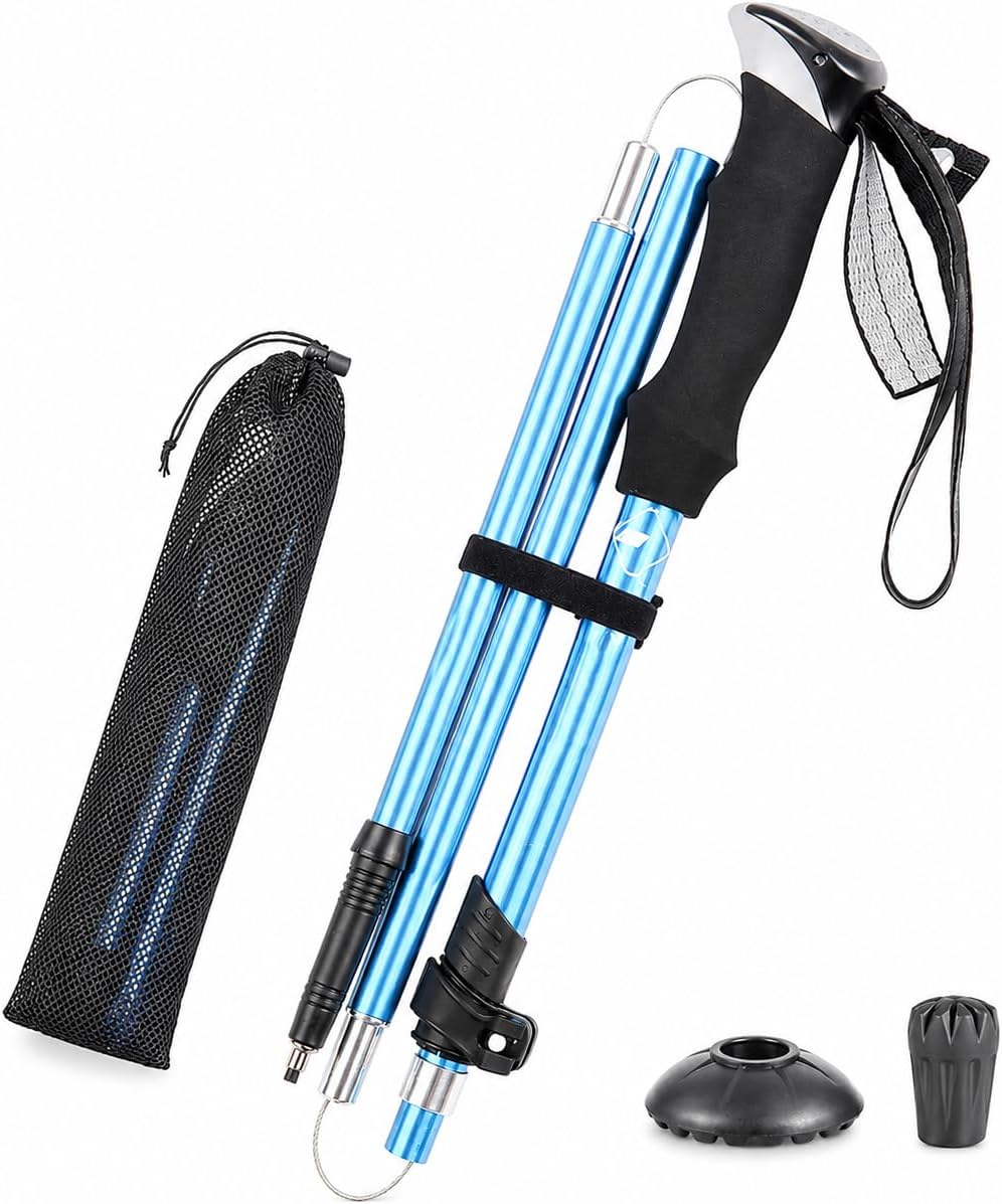 Kenly Trekking Baton Katlanabilir Hafif Yürüyüş Batonu 105-125 cm Kamp Dağcılık Doğa Sporları