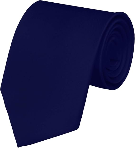 Solid Navy color Formal Tie Satin Neckties