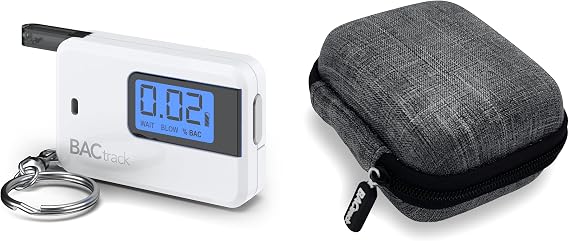 BACtrack Go Keychain Breathalyzer (White) & Carrying Case