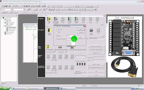 PLC Ladder Logic Starter Kit 20 I/O with Software, 24VDC , Programming Interface USB, Win10/11