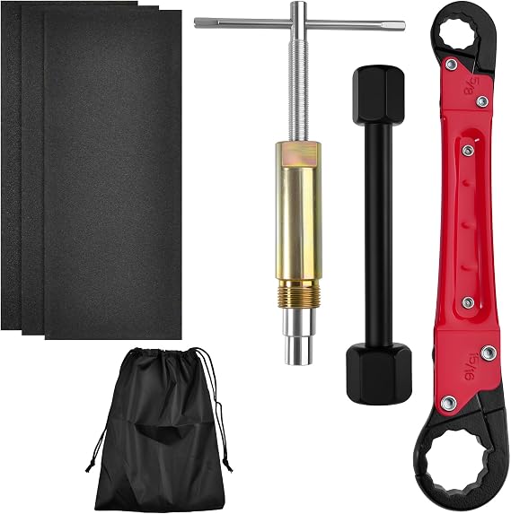 Plumbing Tools Kit with Angle Stop Wrench & 1/2-Inch Compression Sleeve Puller Professional Plumbers Wrench Compression Sleeve Puller Tool for Pipe Nut Ferrule Removal