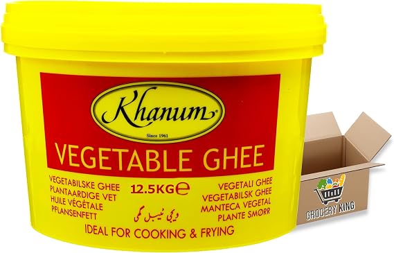 Vegetable Ghee 1Kg/2kg/4kg/12.5kg | Ideal For Cooking & Frying | Suitable For Vegetarians Grocery King (12.5, Kilograms)
