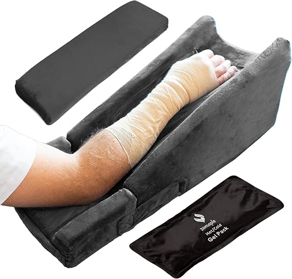 Zomaple 3pc Arm Elevation Pillow with Gel Pack for Wrist & Elbow Recovery