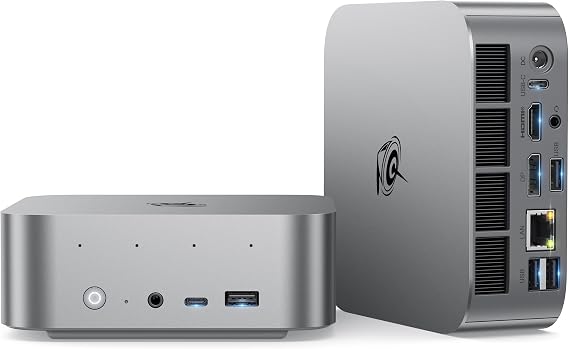 Beelink SER9 Pro AI Mini PC, AMD Ryzen 7 H255 (Up to 4.9GHz), 24GB LPDDR5X 6400MT/s 1TB NVMe SSD, Radeon 780M, Built-in Mic/Speaker, USB4, WiFi 6, 2.5G LAN, 4K@240Hz Triple Display, Desktop Computer