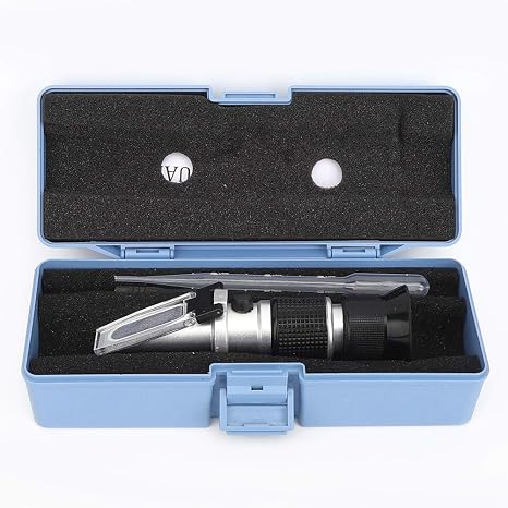 Digital Refractometer for Sugar Content Testing 0-90% | Automatic Temperature Compensation ATC 10-30C | Sugar Concentration Meter for Honey/Juice/Wine Making | Consistent