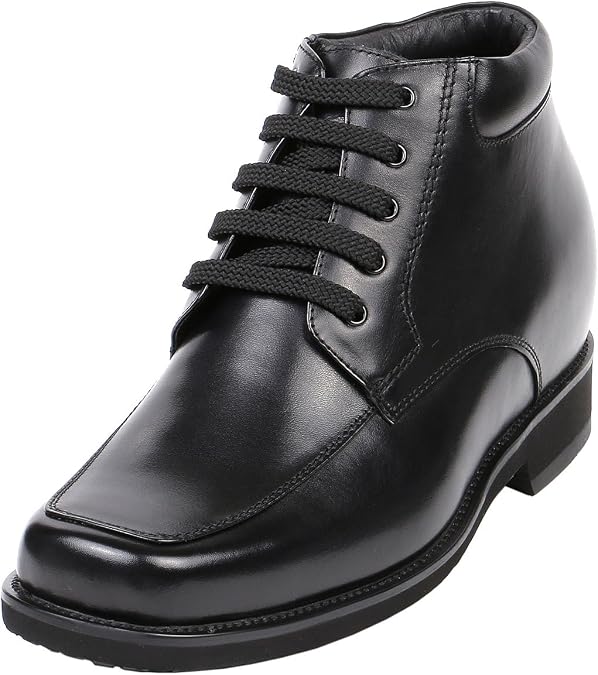 Short Men Leather Boot 4" Increase Height Undetectable