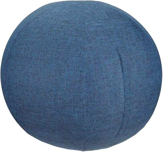 B Baosity Balance Ball Cover, Exercise Ball Cover, Sitting Balls Cover, Yoga Ball Accessories, Foldable Lightweight Yoga Ball Cover Anti Scratch Protective Skin - Blue 55cm(Thickened)