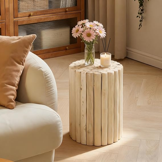 DUHOME Boho Round Side Table