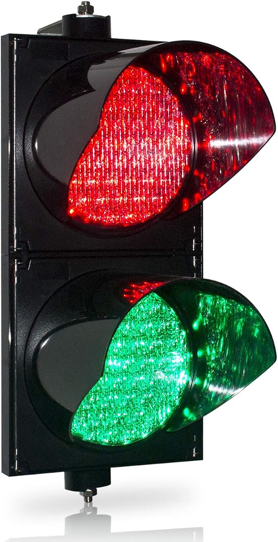 BBMi DC9-36V 200mm(8inch) Red/Green Stop & Go Traffic Signal, IP65 Waterproof Industrial Warning LED Stop Light